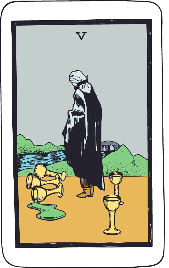คุณได้ไพ่ Five of Cups