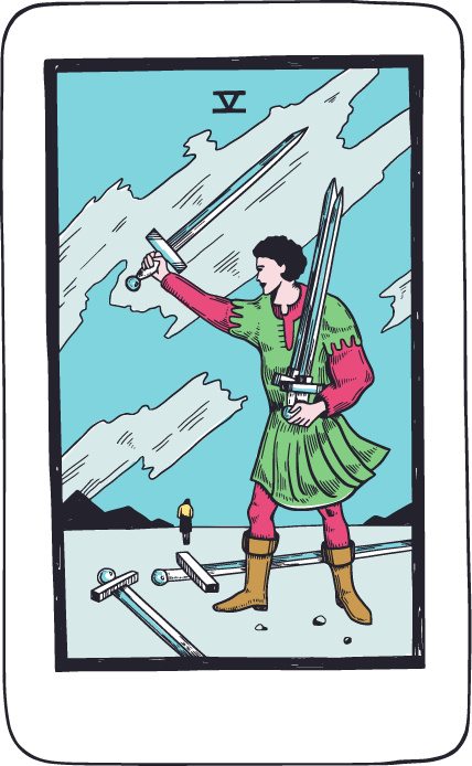 คุณได้ไพ่ Five of Swords