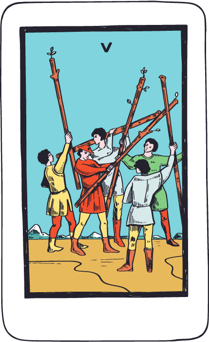 คุณได้ไพ่ Five of Wands