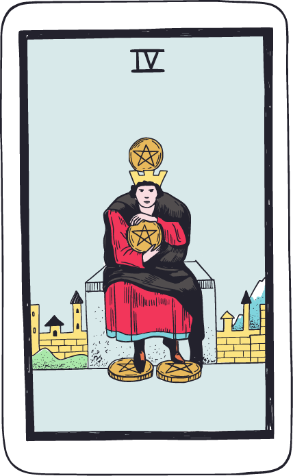 คุณได้ไพ่ Four of Pentacles