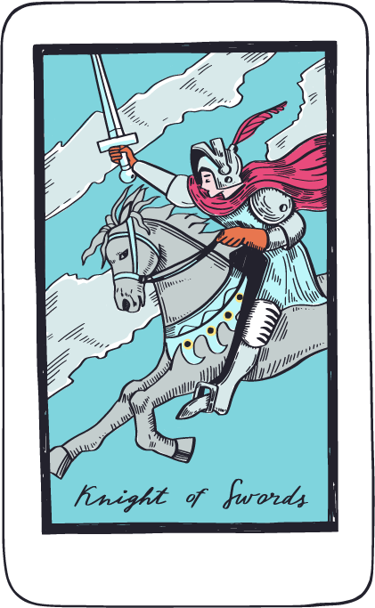 คุณได้ไพ่ Knight of Swords