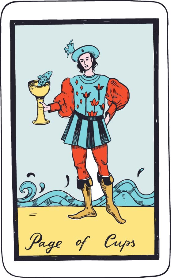 คุณได้ไพ่ Page of Cups