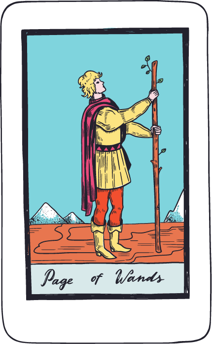 คุณได้ไพ่ Page of Wands