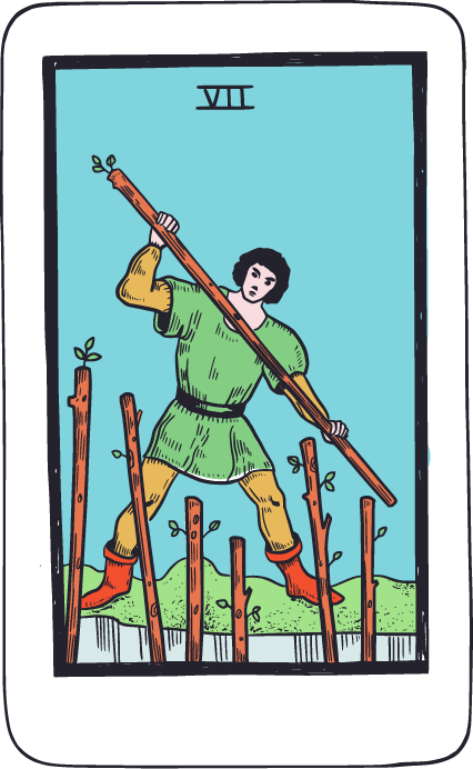 คุณได้ไพ่ Seven of Wands