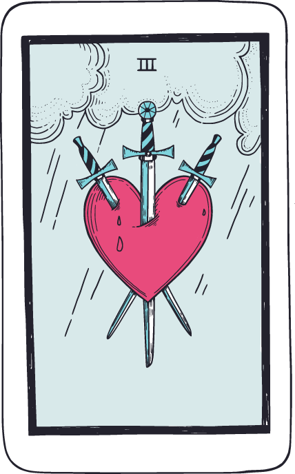 คุณได้ไพ่ Three of Swords