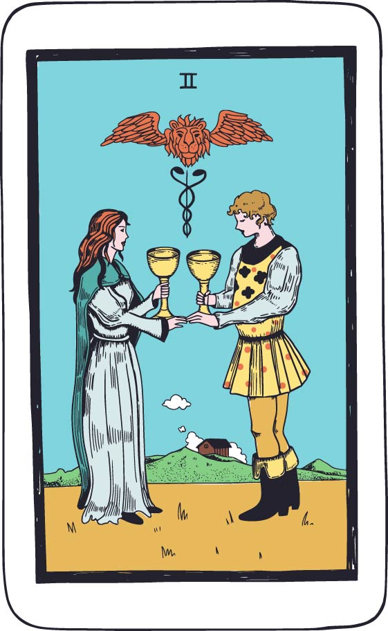 คุณได้ไพ่ Two of Cups