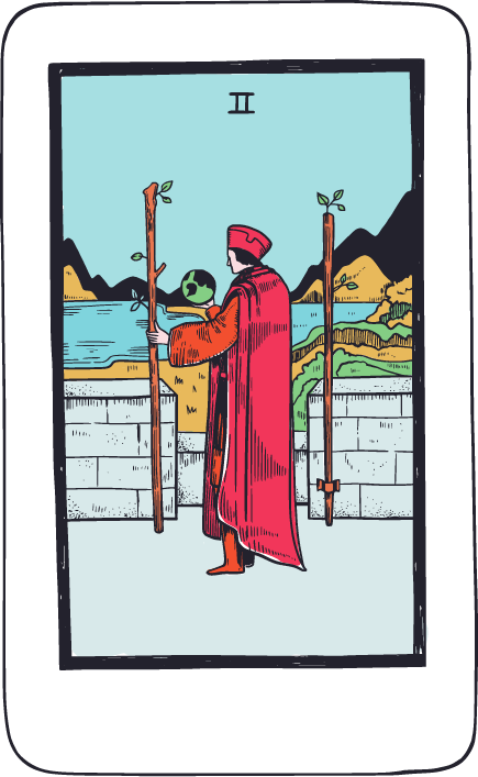 คุณได้ไพ่ Two of Wands
